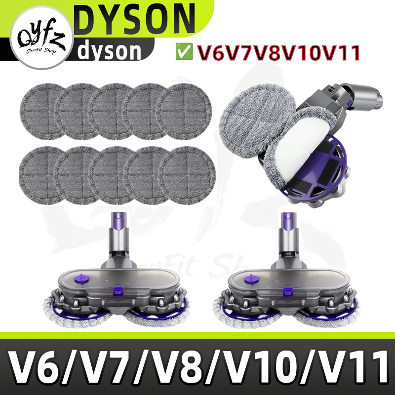 Qyfz Thích Ứng Với Dyson Dyson Máy Hút Bụi Phụ Kiện V6V7V8V10V11 Cây Lau Nhà Điện Đầu Lau Tầng Lau N