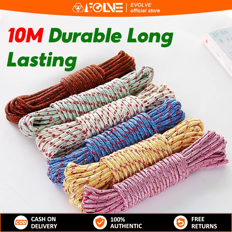 EVOLVE10M Tấm Che Nắng Dây Buộc Bạt Dây Ngoài Trời Dây nylon Leo Dây Võng Dây Tali jaring bayangan m
