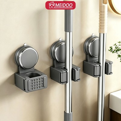 Kẹp lau nhà MEIDOO,không có móc đĩa hút khoan, móc treo cây lau nhà phòng tắm, khả năng chịu tải cao