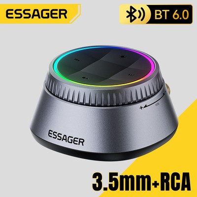 Bộ chuyển đổi Bluetooth Essager Bluetooth 6.0 3.5mm + Giao diện RCA + Type-c hỗ trợ ghép nối NFC và kết nối lại tự động