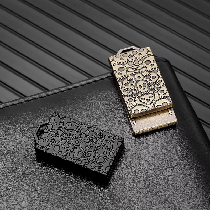 1 Chiếc Kim Loại Mới EDC Đầu Lâu Con Quay Đồ Chơi Ngộ nghĩnh Thanh Trượt EDC Giải Nén Fidget Đồ Chơi