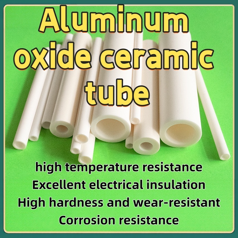Ống gốm Alumina và ống bảo vệ cặp nhiệt điện Corundum, độ tinh khiết cao 99,7% Al2O3, chịu được 1700