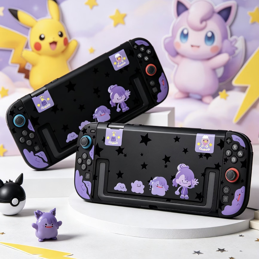 Ốp cứng bảo vệ Pokemon Ditto cho Nintendo Switch 2 2025, Vỏ bảo vệ cho Nintendo Switch 2, Vỏ Dock Sw