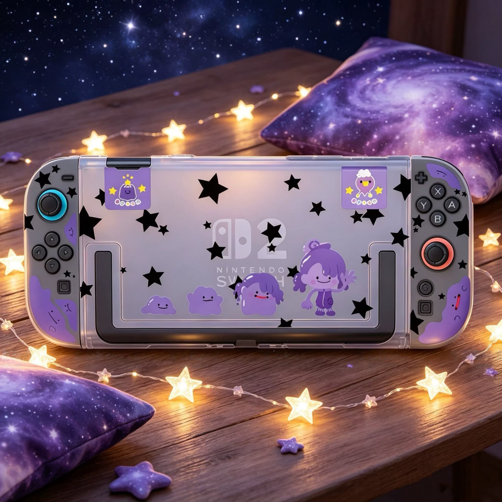 Ốp cứng bảo vệ Pokemon Ditto cho Nintendo Switch 2 2025, Vỏ bảo vệ cho Nintendo Switch 2, Vỏ Dock Sw