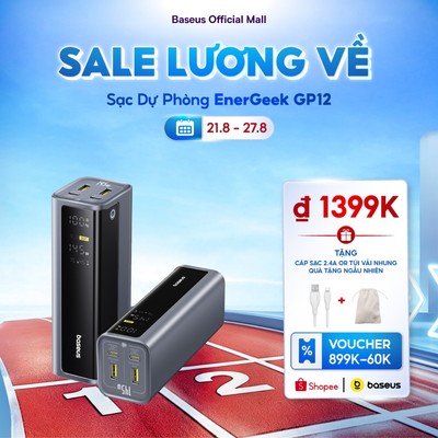 [Chứng nhận CCC] Baseus EnerGeek GP12 Power Bank 145W 20800mAh Sạc nhanh PowerBank di động với màn hình kỹ thuật số thông minh
