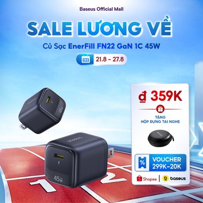 Bộ sạc nhanh Baseus EnerFill FN22 1C 45W Sạc nhanh