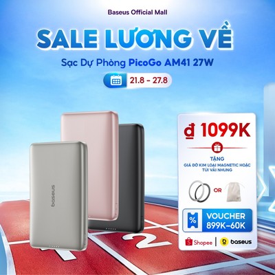 Sạc Dự Phòng PicoGo AM41 27W Baseus Thiết Kế Siêu Mỏng từ tính  5000mAh 10000mAh