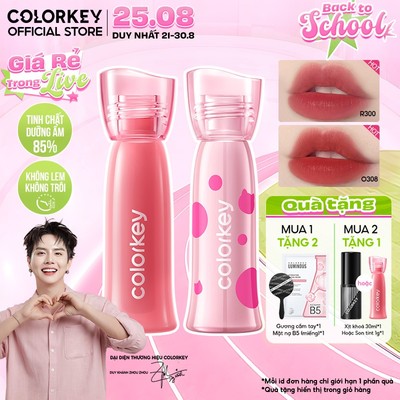 [MUA 2 TẶNG 1] Son Tint Lì COLORKEY Watery Tint, Bền Màu Lâu Trôi, Dưỡng Ẩm Không Dính 2.5g