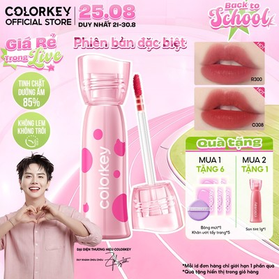 [COLORKEY X Pokky Mao] Son Tint COLORKEY Pokky Mao Mịn Lì Lâu Trôi, Dưỡng Ẩm, Bao Bì Trendy 2.5g