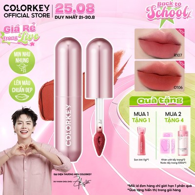 [MUA 1 TẶNG 1] Son Bùn Lì Mịn Dễ Tán COLORKEY, Không Khô Môi, Che Phũ Rảnh Môi 2g