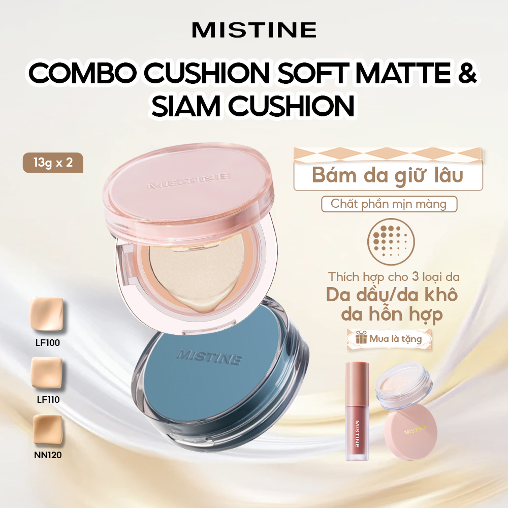 Cushion cầu vòng Xiêm La MISTINE 2 lõi (13g*2) MISTINE SOFT MATTE ESSENCE AIR CUSHION/MISTINE SOFT G