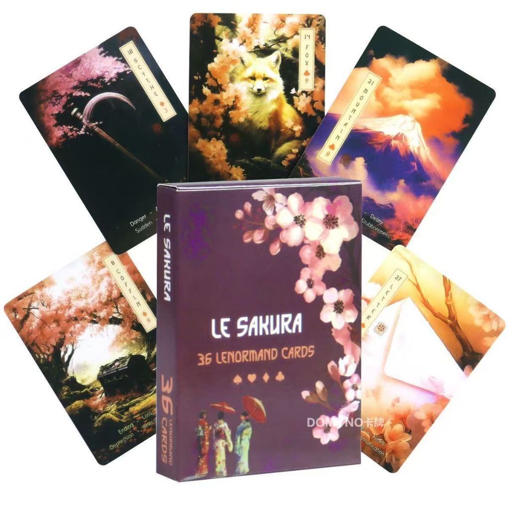 Sakura Lenormand Le Sakura Lenormand 36 Board Game Cards Tiếng Anh Board Game Cards