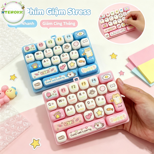 TEROKK Sáng Tạo 26 Phím Đàn Áp Bàn Phím Cơ Fidget Đồ Chơi Cảm Giác Cho Trẻ Em Người Lớn Giảm Lo Âu V