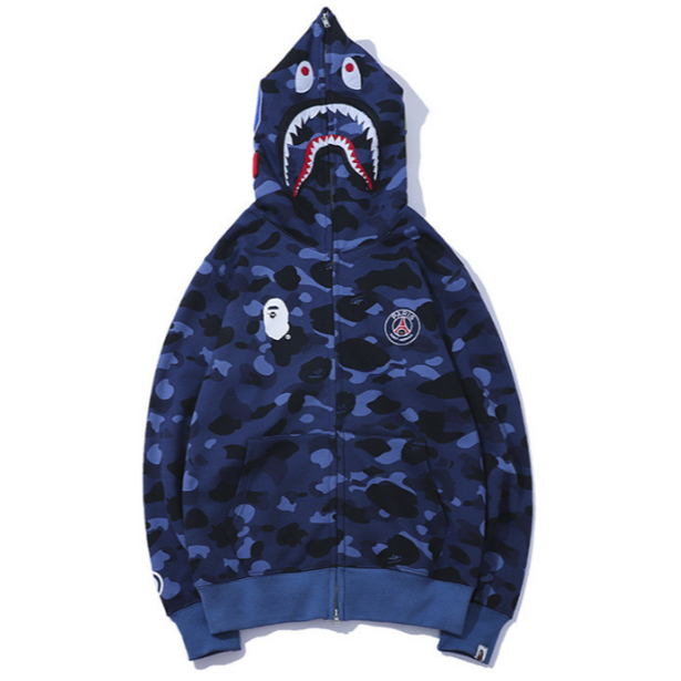 Mới BAPE PSG Áo Khoác Hoodie Họa Tiết Rằn Ri Thời Trang Cho Nam 0819
