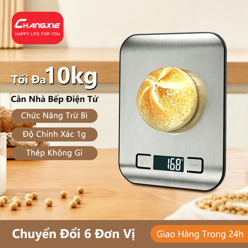CHANGXIE 10kg / 1g Cân nhà bếp Chức năng trừ bì Kitchen Scale Digital Scale Cân điện tử nhà bếp Cân 