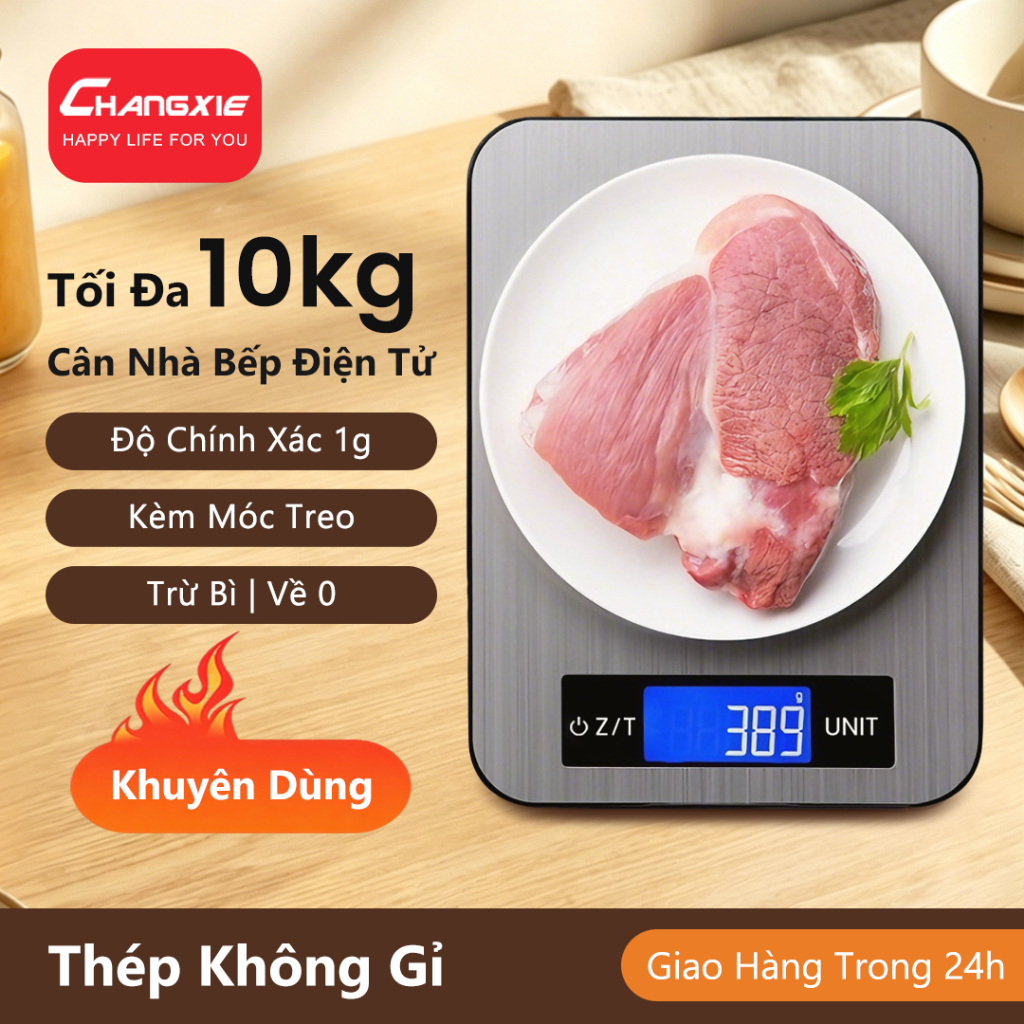 CHANGXIE 10kg / 1g Cân nhà bếp Chức năng trừ bì Kitchen Scale Digital Scale Cân điện tử nhà bếp Cân 