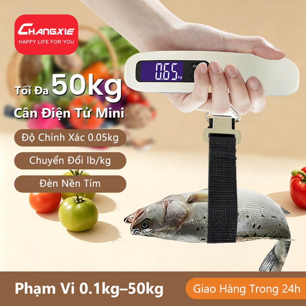 CHANGXIE 50kg / 10g Cân điện tử hành lý Luggage Scale Cân hành lý Cân treo du lịch Digital Scale val