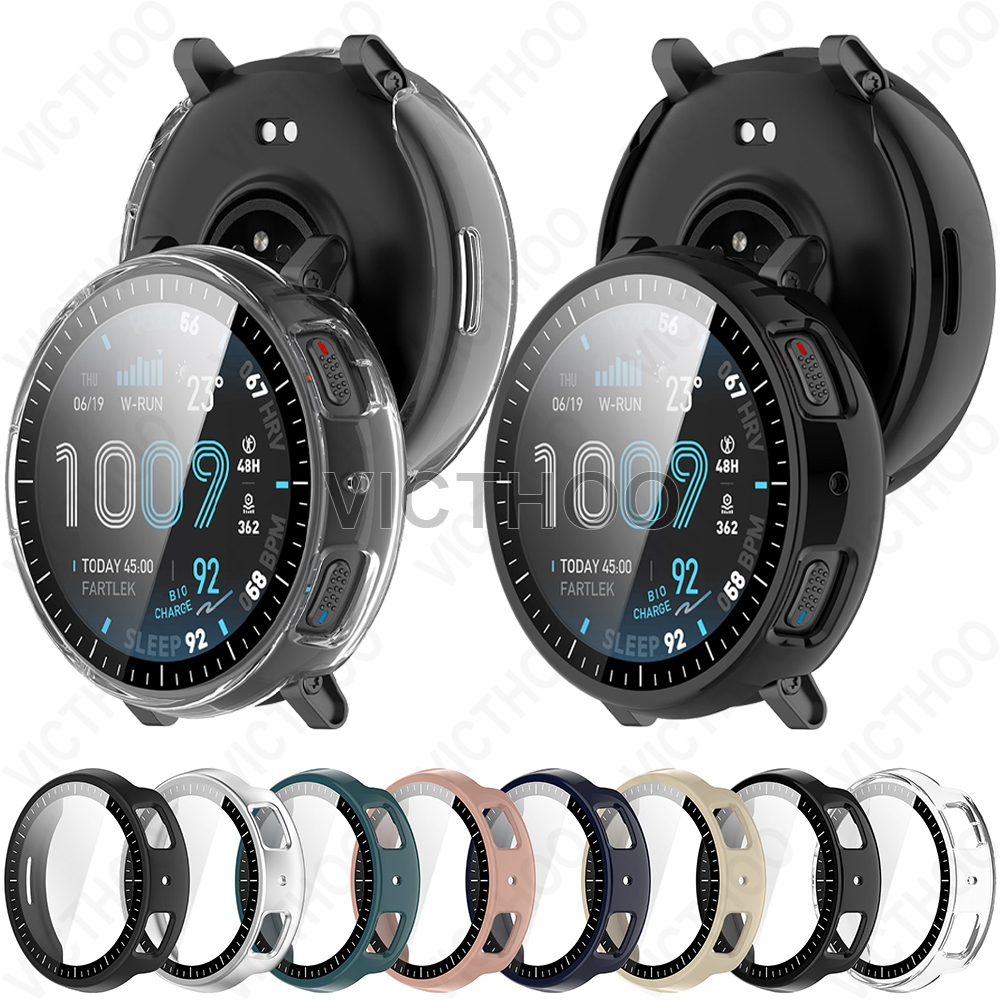Vỏ PC bảo vệ màn hình kèm nắp film cho Amazfit Active Max/Active 2/Active 2 Square/Active 3 Premium