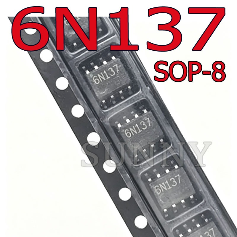 5 ~ 10 CÁI 6N137 6N136 6N135 Kích thước nhỏ 1.27MM Bộ ghép quang tốc độ cao Bản vá SOP-8 nhập khẩu c