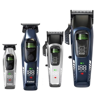 Kemei 2381 2384 Tông đơ cắt tóc điện và Tông đơ không dây Bộ cắt tóc hoàn thiện có thể sạc lại Máy cắt tóc Động cơ không chổi than