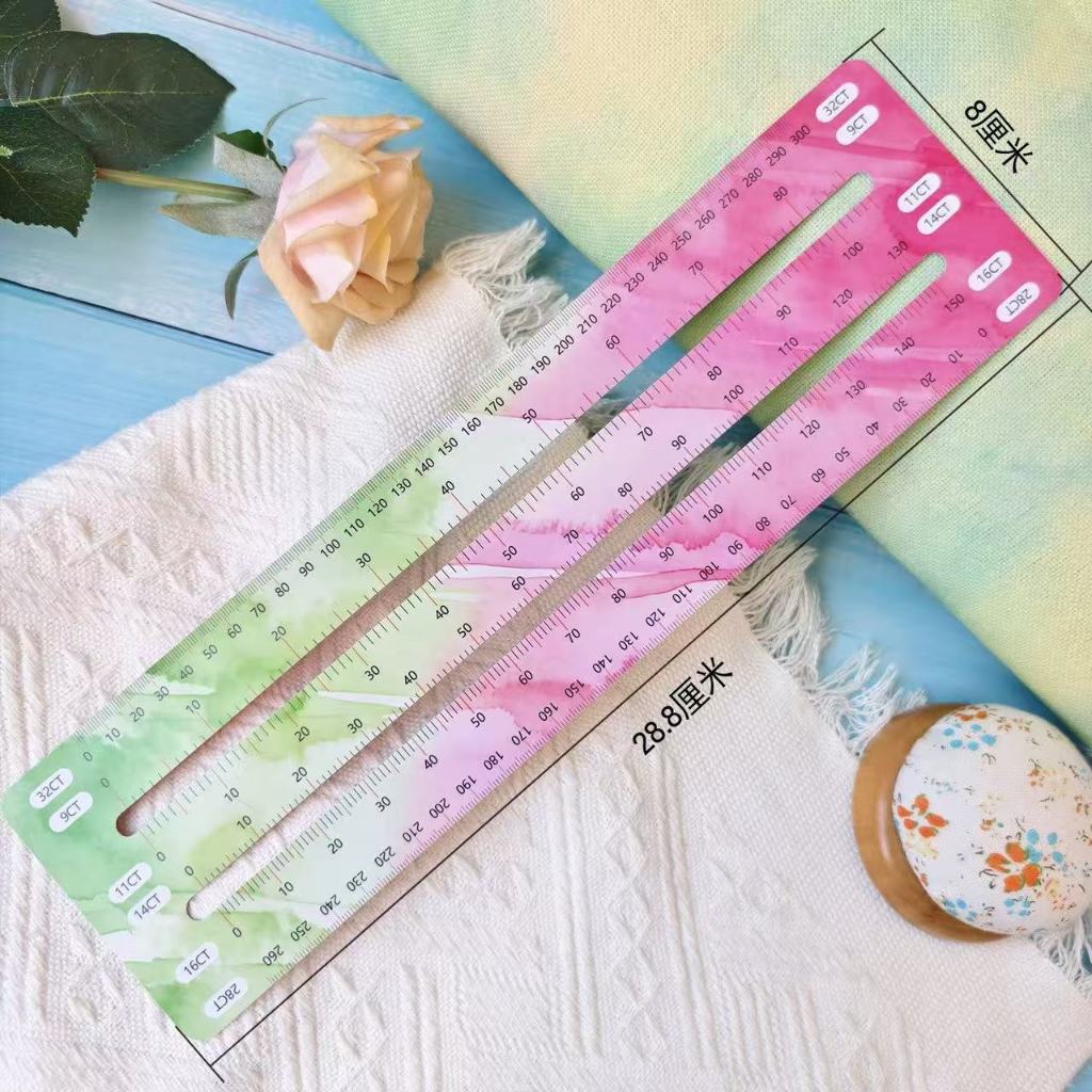 Thước mài chéo 9CT 11CT 14CT 16CT 28CT 32CT Công cụ đo đếm vải Phụ kiện thêu