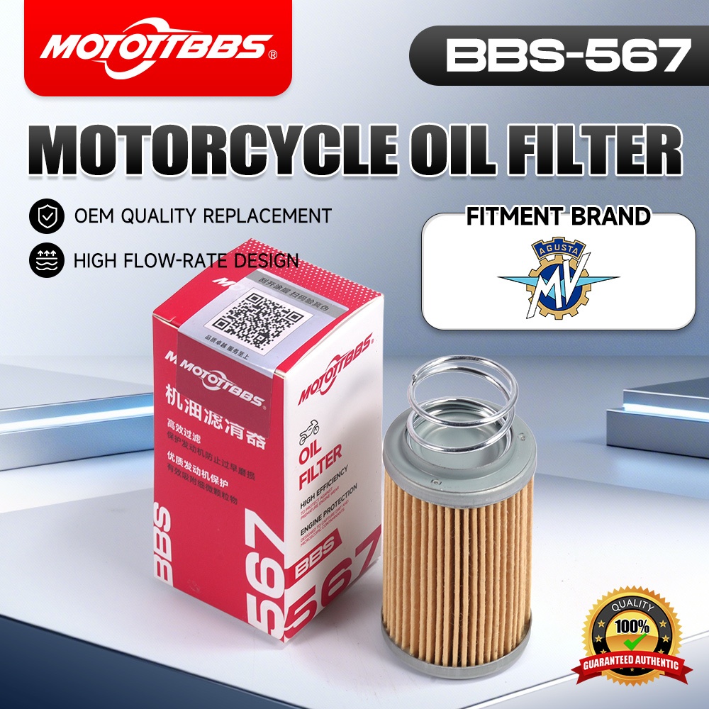 Lọc Dầu Xe Máy BBS-567 Cho MV Agusta 1000 / QJMOTOR 921‌