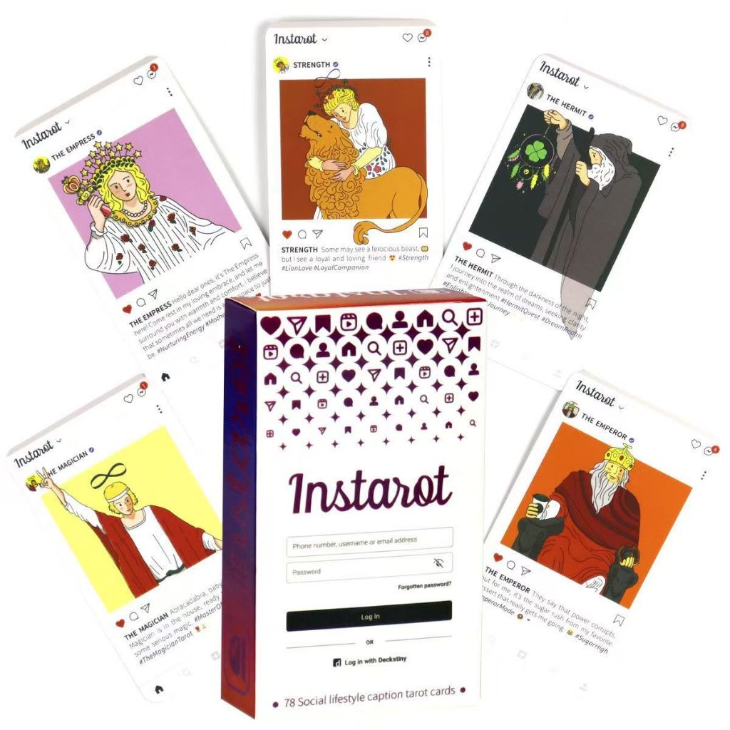 INS Tarot Fun Social Tarot Tarot Tarot Witt Series 10.3x6cm Board Game Card Tiếng Anh Board Game Car