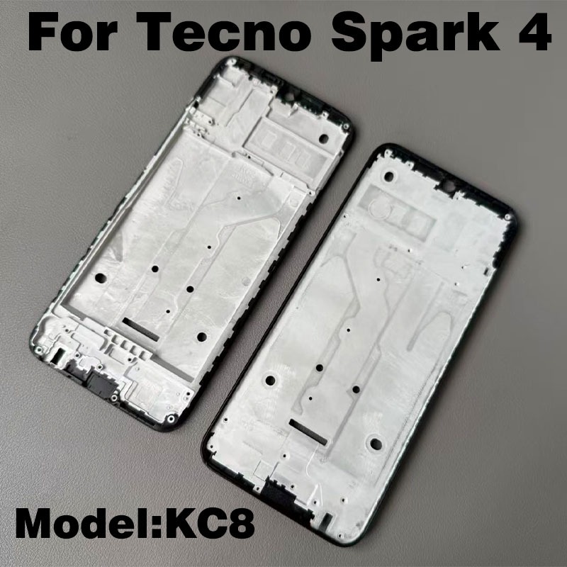 Dành Cho Tecno Spark 4 Phía Trước Nhà Ở Khung LCD Tấm Viền Khung Giữa Thay Thế Bộ Phận Sửa Chữa KC8