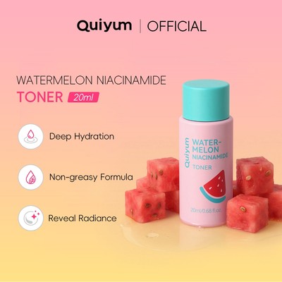 QUIYUM Dưa Hấu Niacinamide Toner 20ML 4D Hyaluronic Acid Collagen Centella Asiatica Hydrating Face Toner Làm Sáng Da Phát Sáng
