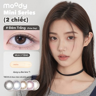 Set 2 chiếc kính áp tròng Moody 14.2mm Nâu Sa Mạc lens 1 ngày thuộc bộ sưu tập Teenage Daydream Mini version
