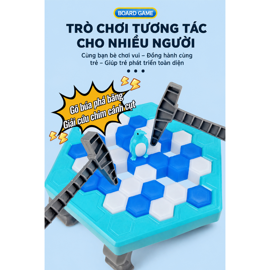 Knock on Ice Cubes Rescue Penguins Board Game Trẻ em và gia đình Nhiều người chơi Đồ chơi tương tác 