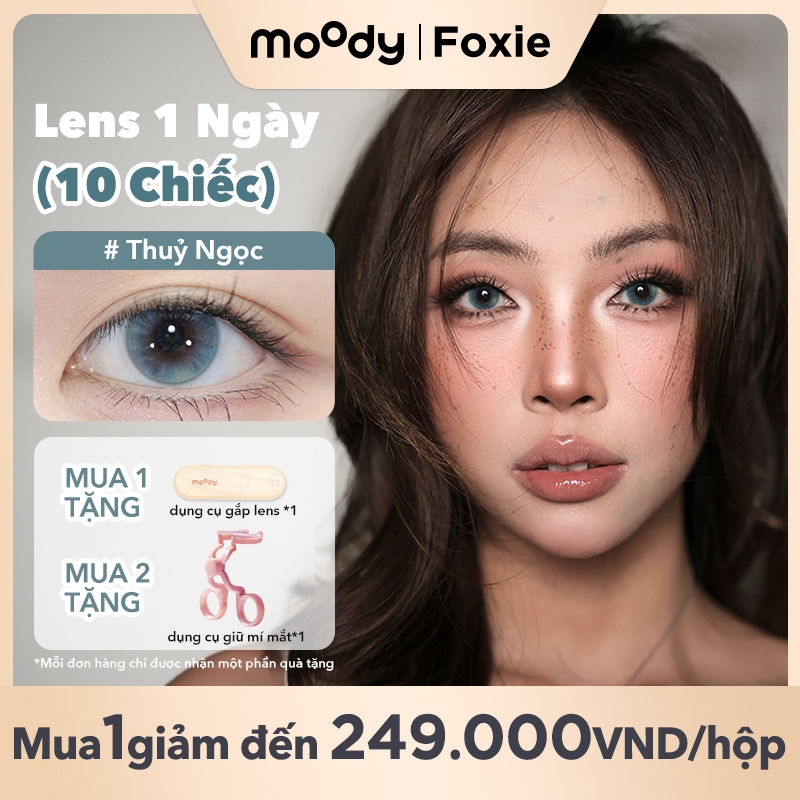 [FOXIE] Set 10 chiếc kính áp tròng Moody 14.2mm lens 1 ngày thuộc bộ sưu tập  Teenage Daydream
