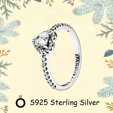 Pandora Quà Tặng Ngày Lễ Tình Nhân S925 Bạc Tối Giản DIY Cặp Đôi Trang Sức Chính Hãng Cho Nữ Nhẫn Tr
