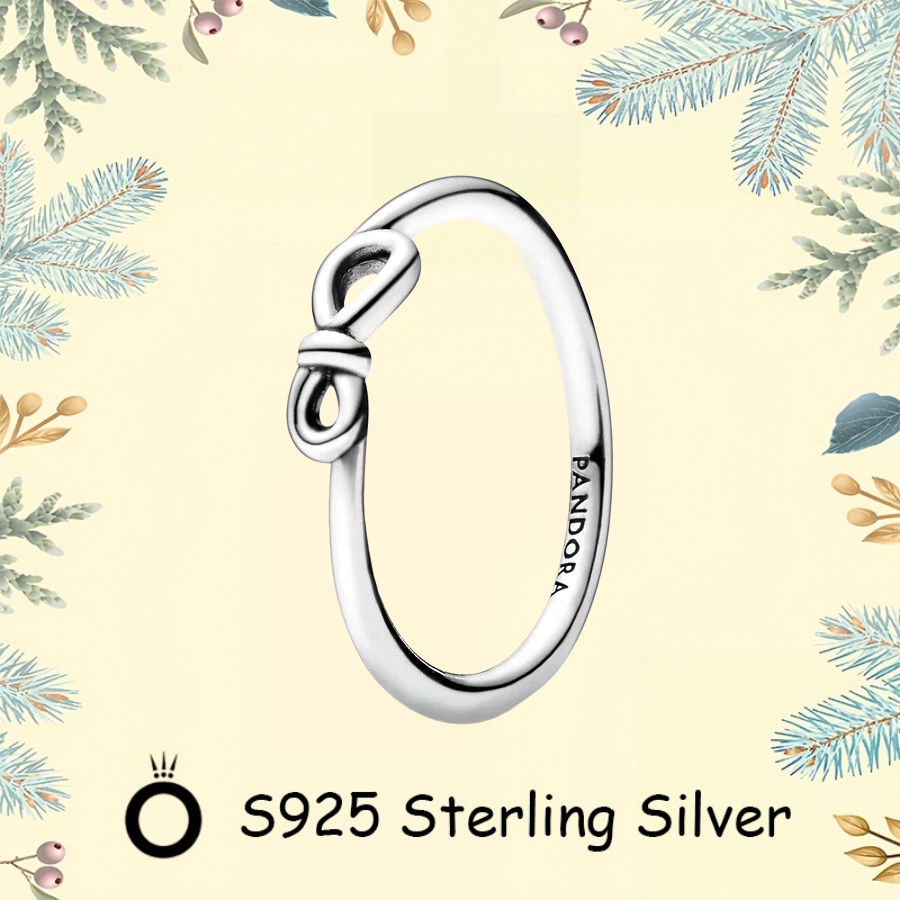 Pandora Quà Tặng Ngày Lễ Tình Nhân S925 Bạc Tối Giản DIY Cặp Đôi Trang Sức Chính Hãng Cho Nữ Nhẫn Nú
