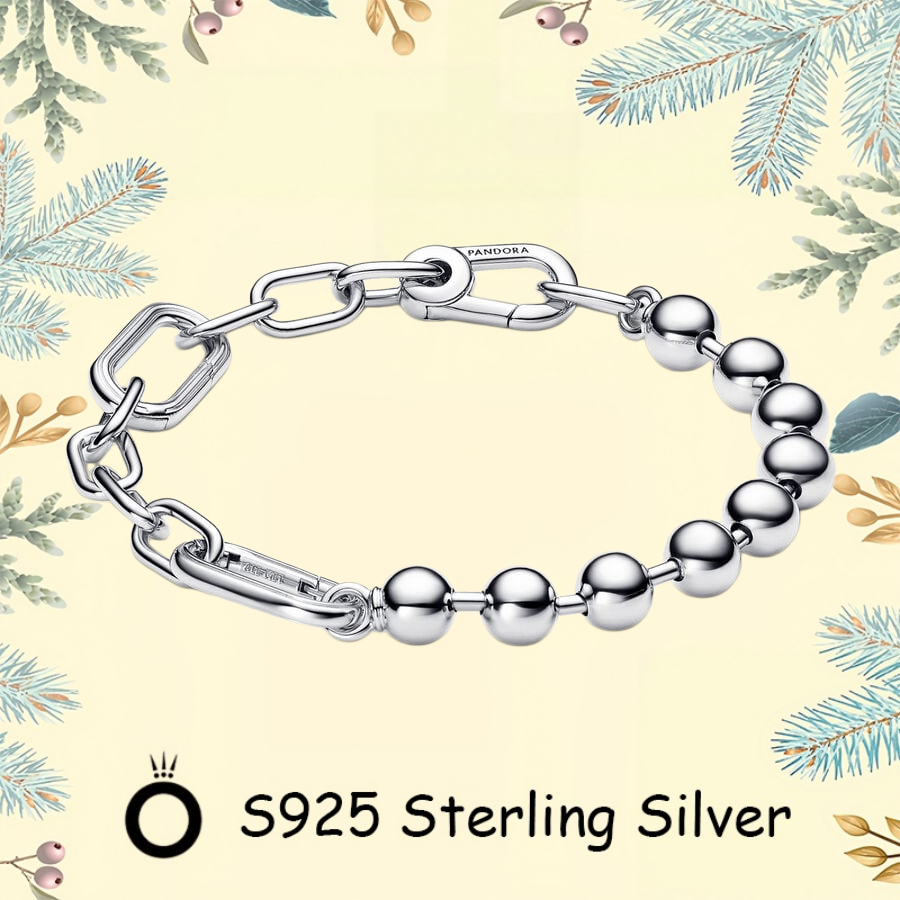 Pandora Quà Tặng Ngày Lễ Tình Nhân S925 Bạc Tối Giản DIY Cặp Đôi Trang Sức Chính Hãng Cho Nữ Pandora