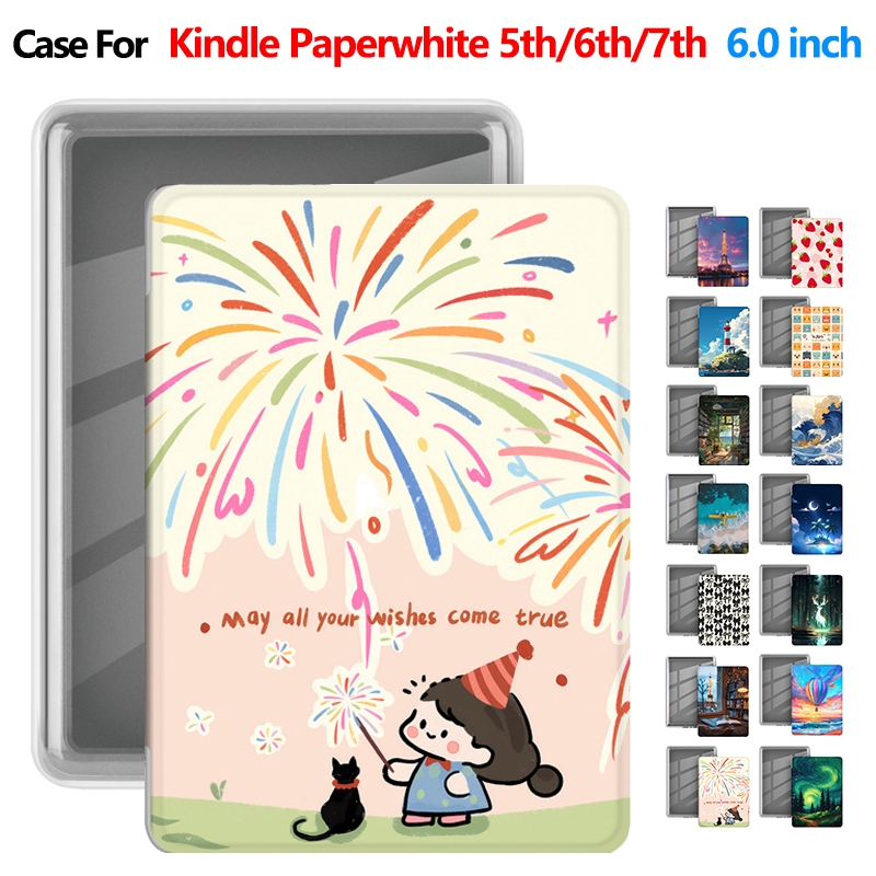 Ốp điện tử cho Kindle Paperwhite (5th 6th 7th Gen) 6.0 inch EY21 DP75SDI Vỏ lật chống sốc Acrylic th