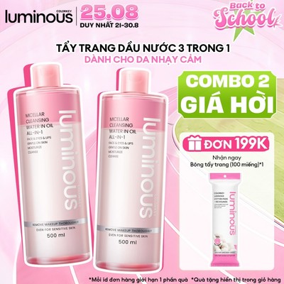 [MUA 2 TẶNG 1] Combo 2 Nước Tẩy Trang Dầu Nước Colorkey Luminous Sạch Sâu & Không Cồn 500ml