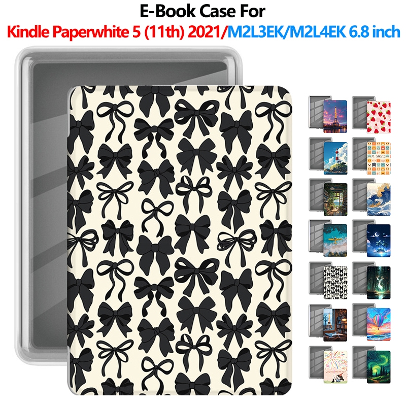 Ốp Điện Tử Cho 2021 Kindle Paperwhite5 (Thế Hệ 11) 6,8 inch M2L3EK M2L4EK Vỏ Lật Chống Sốc Acrylic T