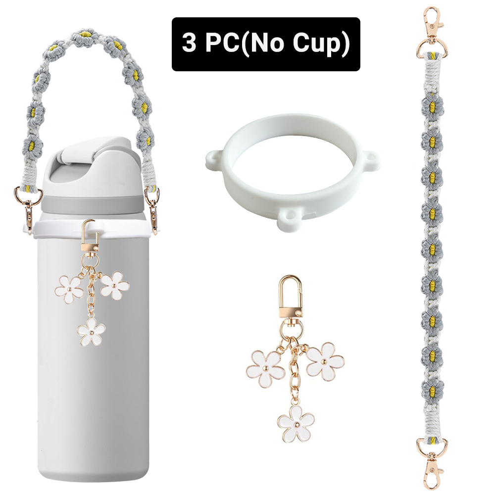 Bộ dây đeo và dây quyến rũ cho chai nước Owala 24 oz, 32 oz, 40 oz, Owala Kids, cốc cà phê Owala, Ow