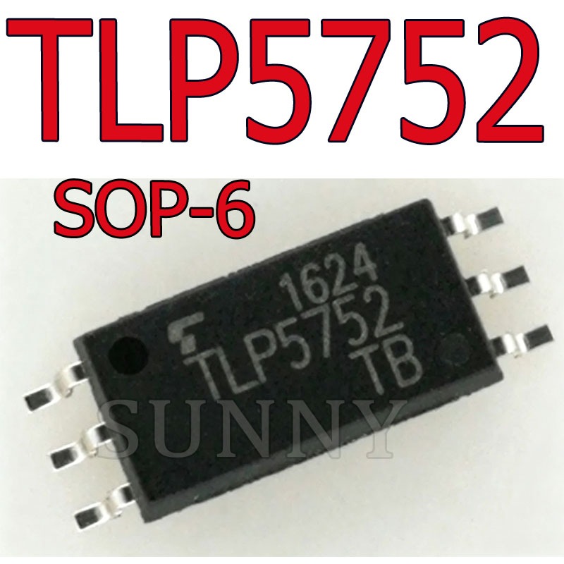 5 ~ 10 CÁI TLP5752 5752 Bộ ghép quang Đầu ra logic Bộ ghép quang hoàn toàn mới Bản vá SOP-6