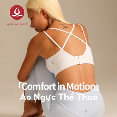 MOVING PEACH Áo ngực thể thao hỗ trợ tốt cho chạy bộ ABO