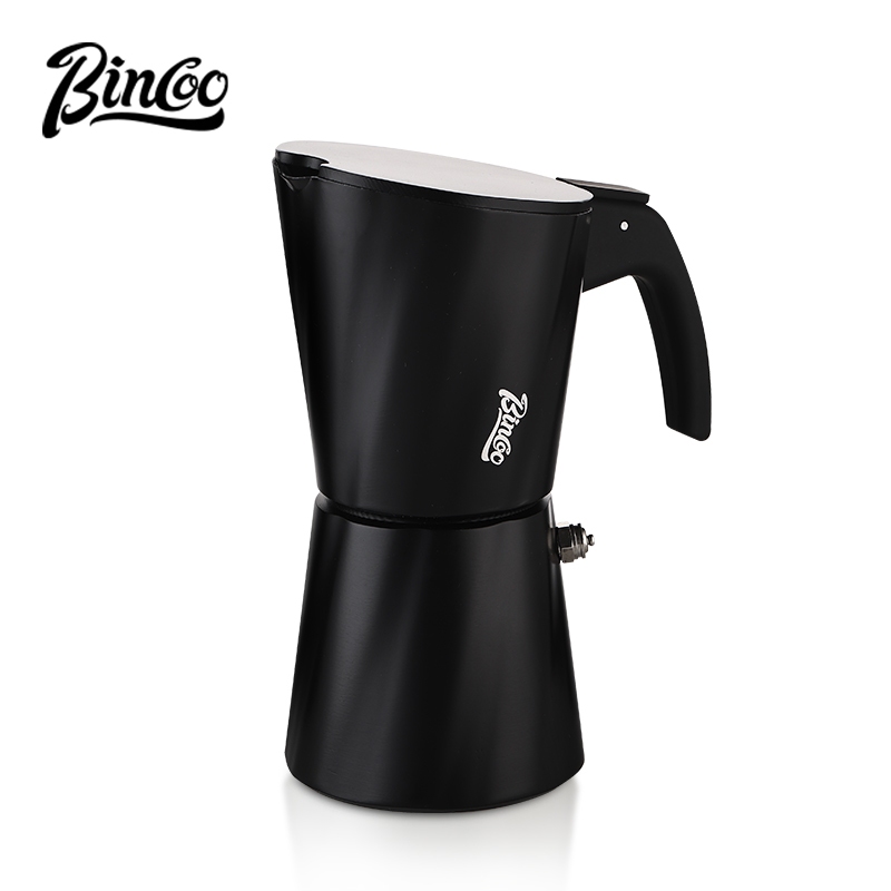 Bincoo Moka Pot Espresso Máy pha cà phê Van đôi phong cách Châu Âu Bộ 2 khẩu phần