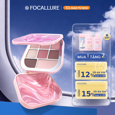 Bảng phấn mắt FOCALLURE 9.6g sắc tố cao dưỡng ẩm không nhòe lâu trôi chống nước