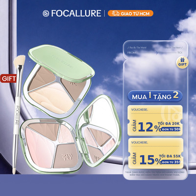 Bảng tô sáng Gradient FOCALLURE với 5 sắc thái nổi bật và đường viền tự nhiên