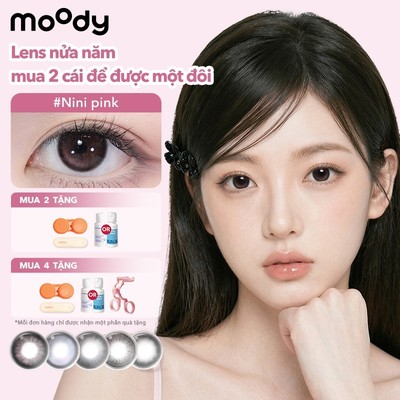 [lens moody 6 tháng - 01 chiếc] Kính áp tròng 6 tháng moody màu Bánh Gạo, có độ cận 0-7, độ giãn tròng  14.5mm
