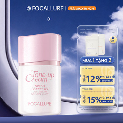 FOCALLURE TOUCH Aura Tone-Up Cream SPF50 + PA + + +, essentia phát sáng tất cả trong 1 hoàn toàn mới