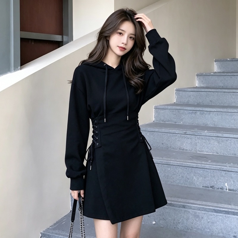 2026 Xuân Thu Nhỏ Pháp Retro Áo Đầm Nữ Trẻ Ôm Hơn Nhìn Đáy Váy Pháp Niche