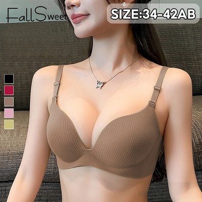 FallSweet 2.5CM Dày Ngực Nhỏ Liền Mạch Push Up Bras Dây Miễn Phí Hỗ Trợ Mềm Mại Đồ Lót Chống Chảy xệ