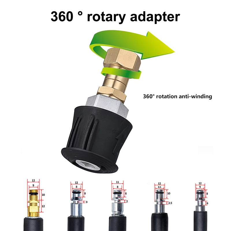 Súng Nước Rửa Xe Áp Lực Cao Cho Karcher K2-K7 / Bosch / LAVOR Ống Vệ Sinh Đầu Nối Nhanh 360° Công cụ