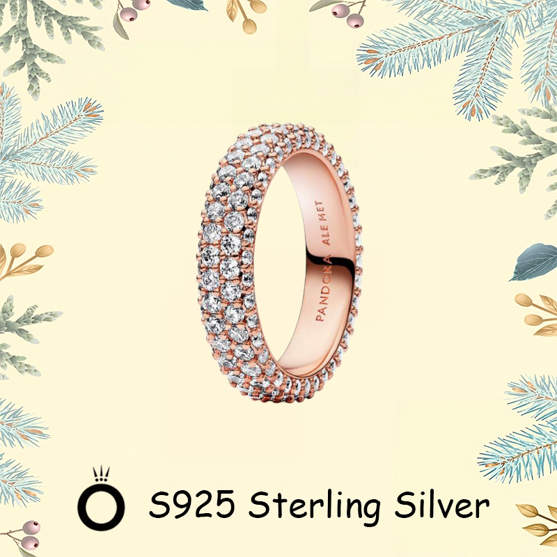 Pandora Quà Tặng Ngày Lễ Tình Nhân S925 Bạc Tối Giản DIY Cặp Đôi Trang Sức Chính Hãng Cho Nữ Pandora